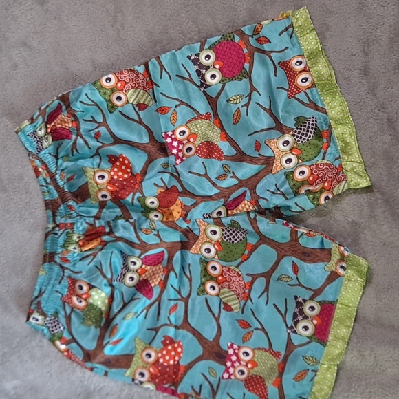 Girls Nick and Nora owl pajama set - Picture 2 of 6